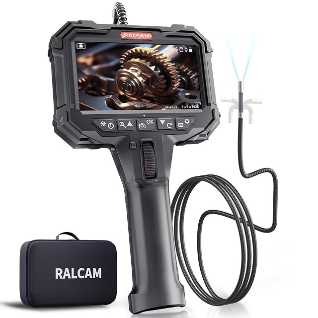 Endoscopio Ralcam N506 con la testa articolata ripiegata su sé stessa