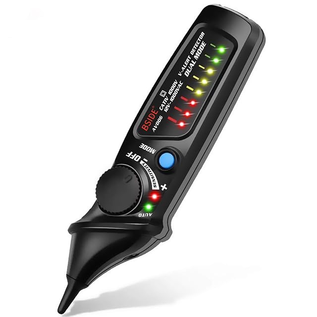 Cercafase BSIDE AVD06 che mostra il suo indicatore d'intensità a LED multicolori
