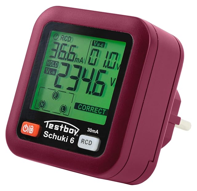 Tester per prese Testboy Testavit Schuki 6 con il suo display da due pollici