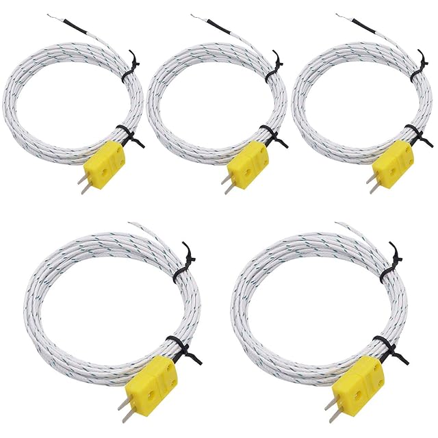 Sonde a termocoppia Taiss di tipo K con le loro spine piatte miniatura e i cavi lunghi