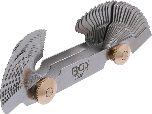 Calibro per filetti doppio BGS, 52 lamelle in un corpo in inox a due teste