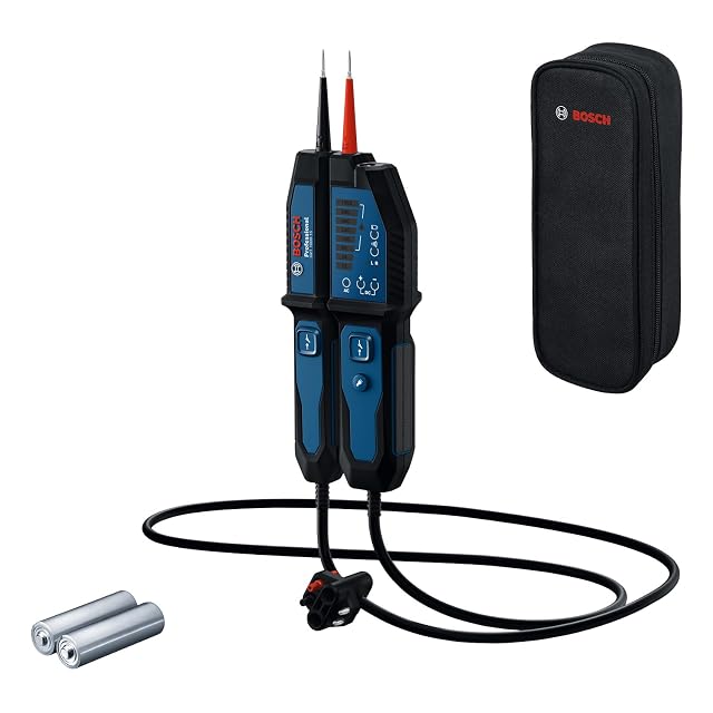 Cercafase Bosch Professional GVT 1000-15 blu, con gli indicatori a LED delle portate